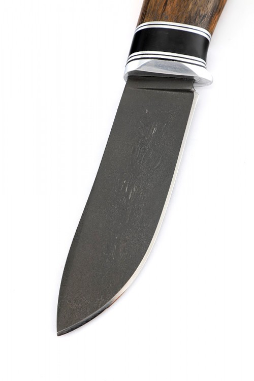 Нож Грибник сталь булат рукоять черный граб карельская береза 