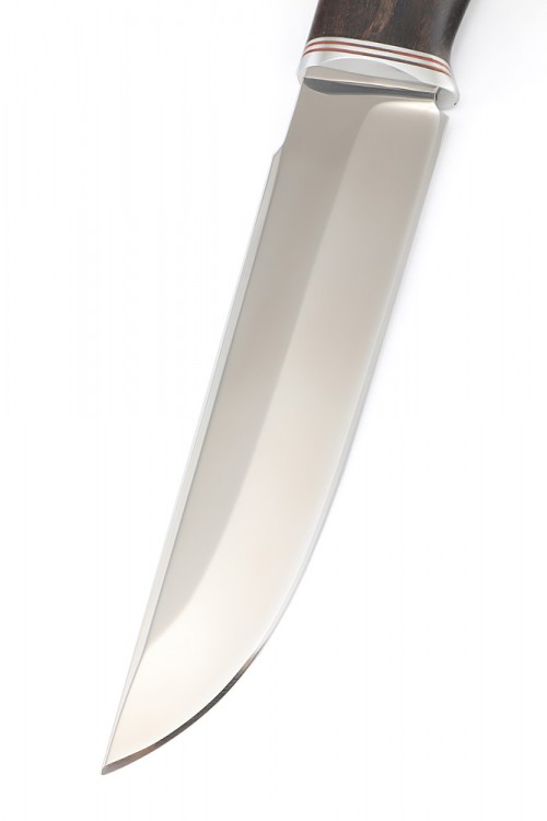 Нож Бурлак сталь кованая Х12МФ рукоять карельская береза коричневая 