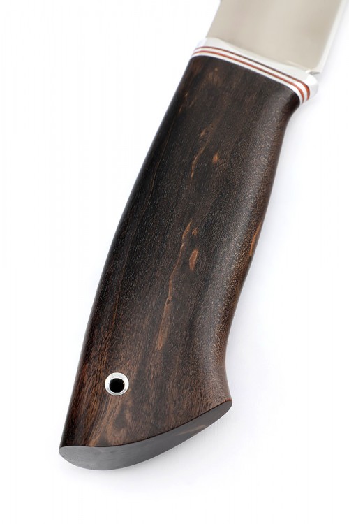 Нож Бурлак сталь кованая Х12МФ рукоять карельская береза коричневая 