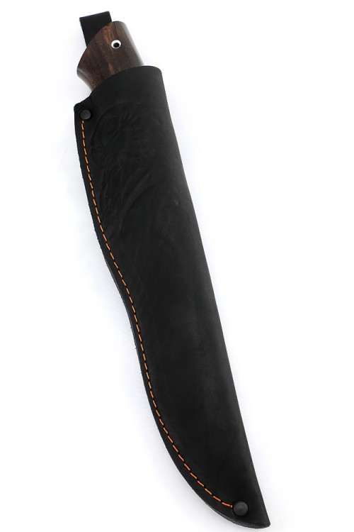 Нож Бурлак сталь кованая Х12МФ рукоять карельская береза коричневая 