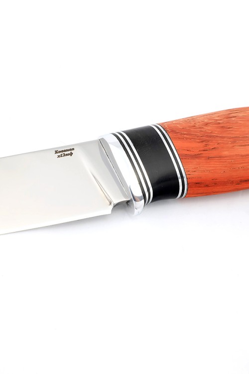 Нож Разделочный сталь кованая Х12МФ рукоять вставка черный граб, падук 