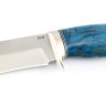 Нож Вятич сталь К340 рукоять мельхиор, карельская береза синяя 