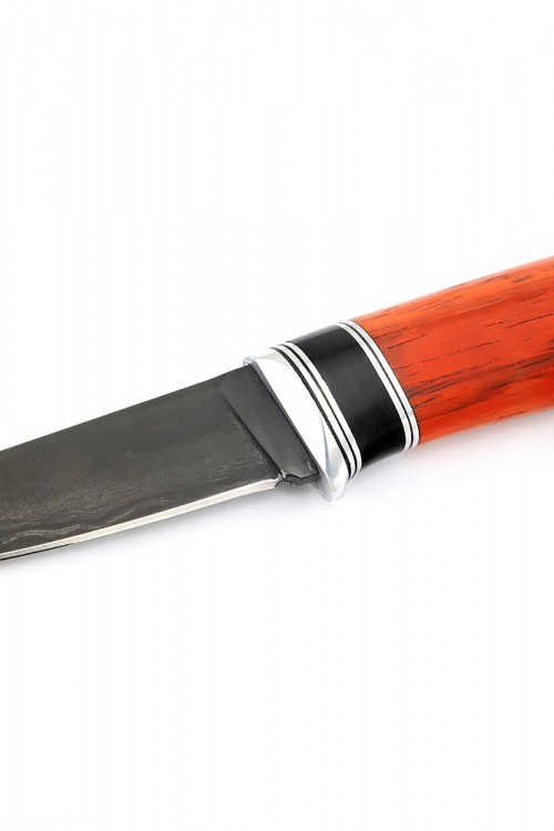 Нож Шмель сталь булат рукоять черный граб падук  Нож Шмель сталь булат рукоять черный граб падук