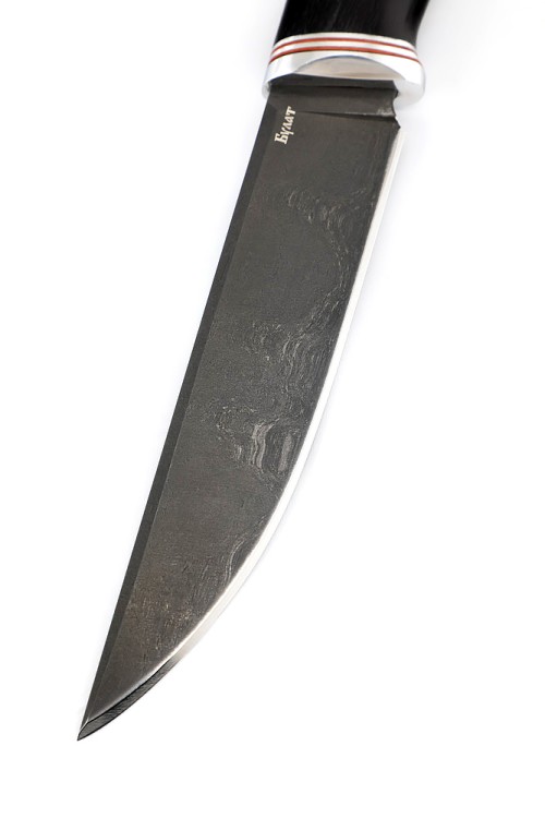 Нож Енот сталь булат рукоять черный граб 