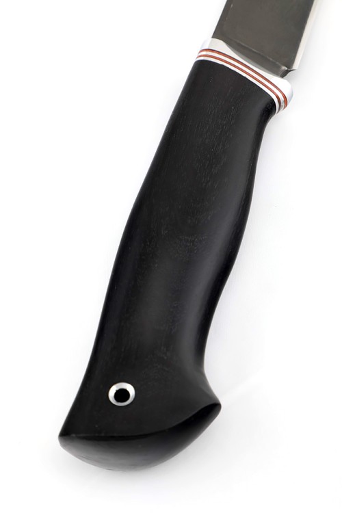 Нож Енот сталь булат рукоять черный граб 