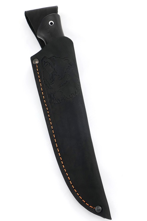 Нож Енот сталь булат рукоять черный граб 