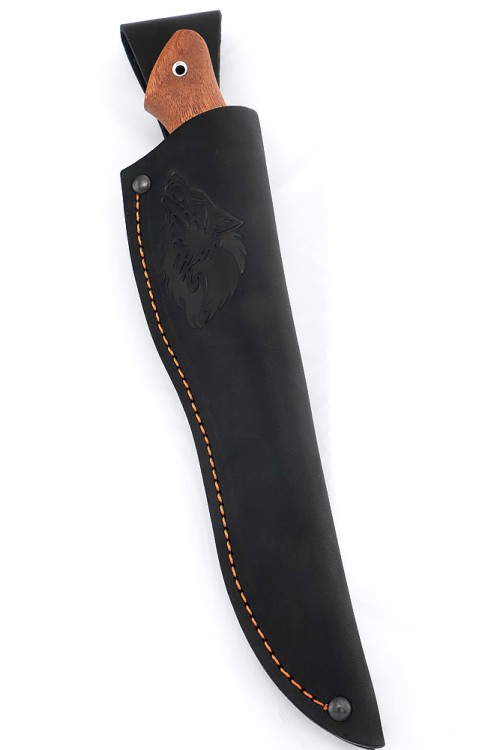 Нож Белуга сталь кованая 95Х18 рукоять вставка акрил белый, бубинга 