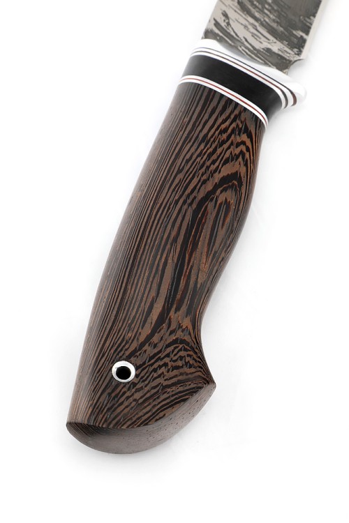 Нож Хантер сталь D2 рукоять вставка черный граб, венге 