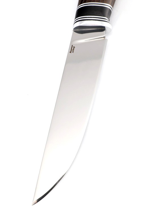 Нож Разделочный сталь кованая Х12МФ рукоять вставка черный граб, ясень термоциклированный 