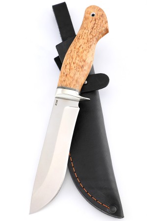 Нож Вятич сталь К340 рукоять мельхиор, карельская береза