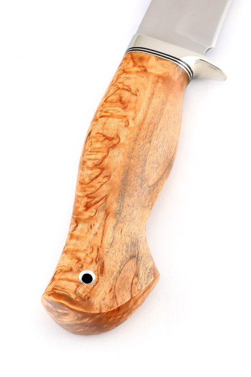 Нож Вятич сталь К340 рукоять мельхиор, карельская береза 