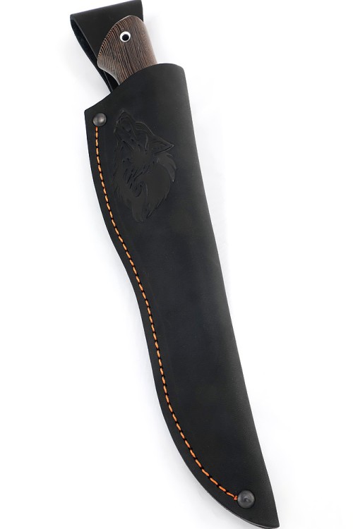 Нож Белуга сталь К340 рукоять вставка акрил зеленый, венге 