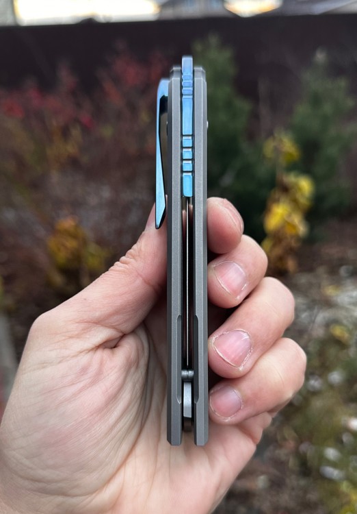 Складной Узбекский нож Пчак сталь ELMAX рукоять титан 