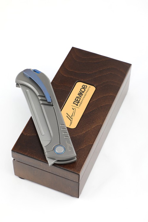 Складной Узбекский нож Пчак сталь ELMAX рукоять титан 