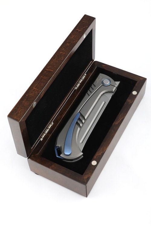 Складной Узбекский нож Пчак сталь ELMAX рукоять титан 