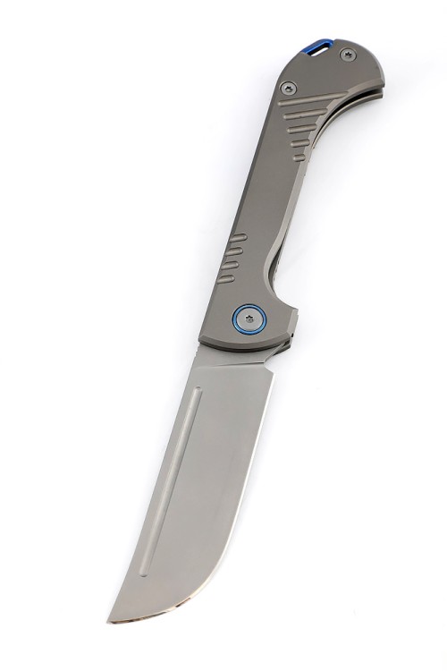 Складной Узбекский нож Пчак сталь ELMAX рукоять титан 