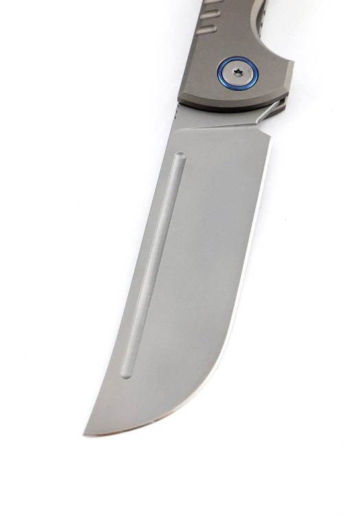 Складной Узбекский нож Пчак сталь ELMAX рукоять титан 