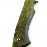 Нож Пума сталь кованая х12мф рукоять стабилизированная карельская береза зелёная 