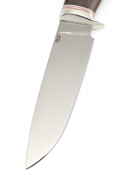 Нож Беркут сталь кованая Х12МФ рукоять мельхиор, венге 