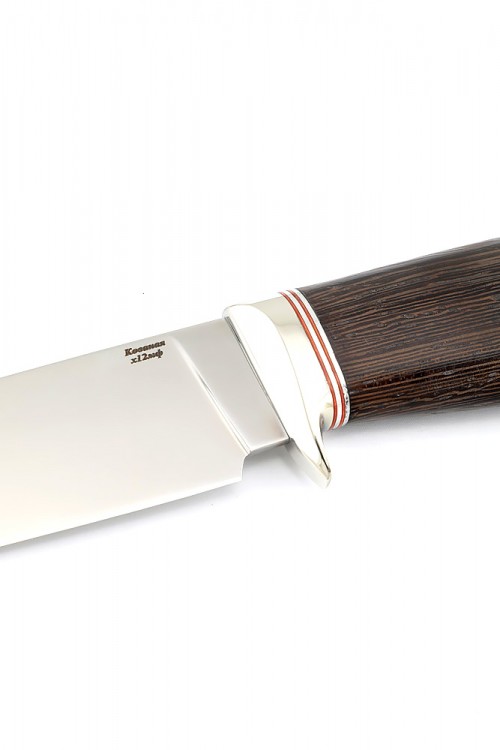 Нож Беркут сталь кованая Х12МФ рукоять мельхиор, венге 