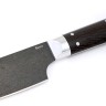 Кухонный нож Сантоку малый сталь булат рукоять венге цельнометаллический 
