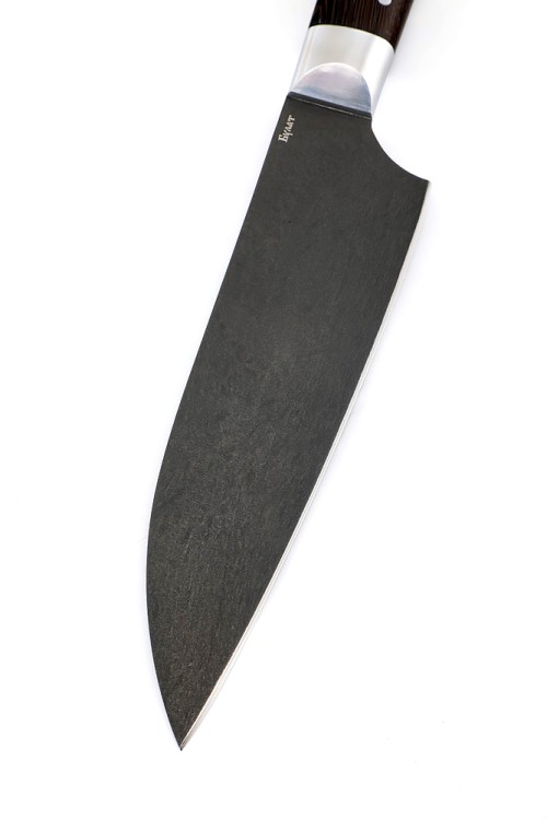 Кухонный нож Сантоку средний сталь булат рукоять венге цельнометаллический 