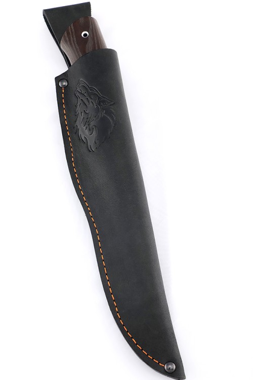 Нож Бурлак сталь кованая 95Х18 рукоять вставка черный граб, ясень термоциклированный 