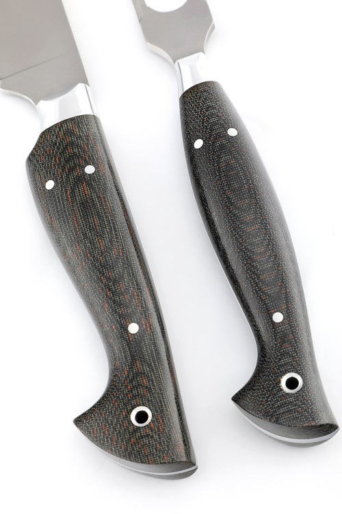 Набор Барбекю сталь кованая 95х18, рукоять G10 цельнометаллические 