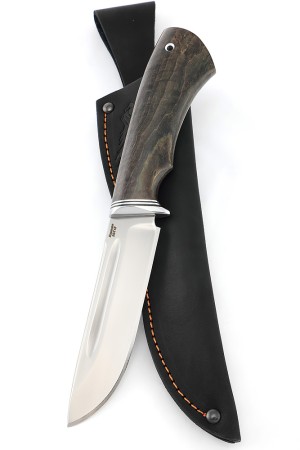 Нож Охотничий сталь кованая 95Х18 рукоять карельская береза коричневая