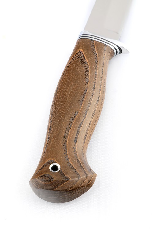 Нож Чибис сталь кованая х12мф рукоять ясень стабилизированный коричневый  Нож Чибис сталь кованая х12мф рукоять ясень стабилизированный коричневый