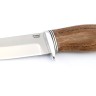 Нож Чибис сталь кованая х12мф рукоять ясень стабилизированный коричневый 
