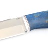 Нож Бурлак сталь К340 рукоять карельская береза синяя 
