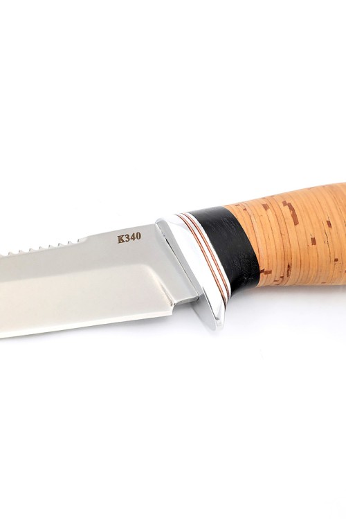 Нож Белуга сталь К340 рукоять береста 