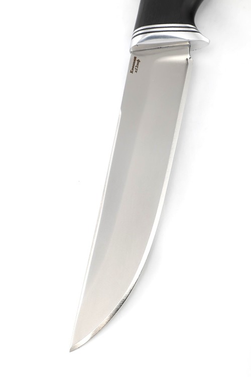 Нож Осётр сталь кованая х12мф рукоять черный граб 