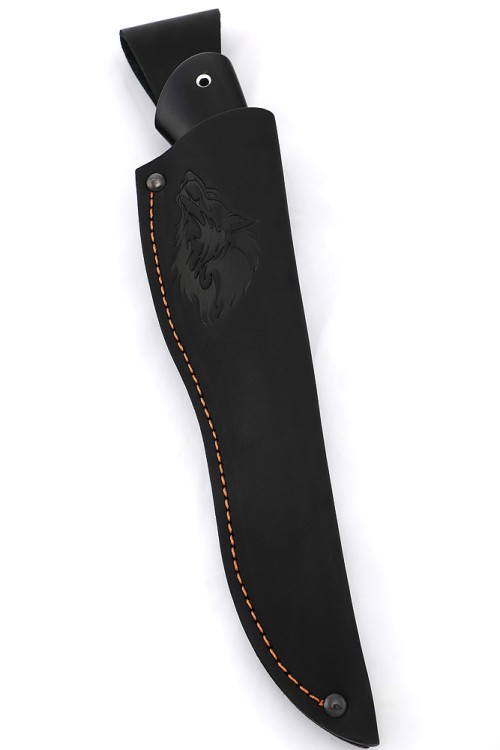 Нож Осётр сталь кованая х12мф рукоять черный граб 