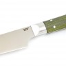 Нож Шеф-повар малый кованая сталь 95х18 зеленая карельская береза цельнометаллический 
