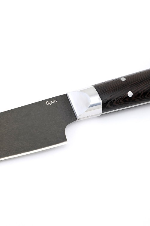 Нож Шеф Универсальный сталь булат рукоять венге цельнометаллический 