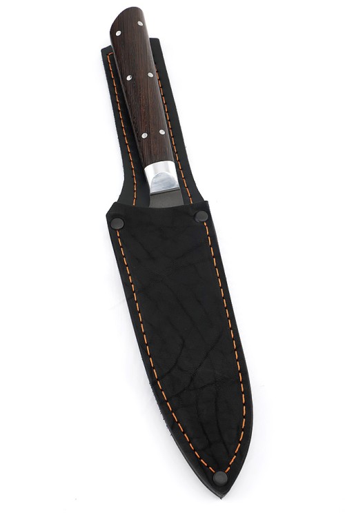 Нож Шеф Универсальный сталь булат рукоять венге цельнометаллический 