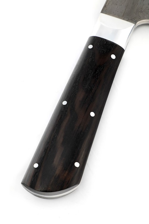 Кухонный Топорик сталь дамаск рукоять дюраль черный граб цельнометаллический 