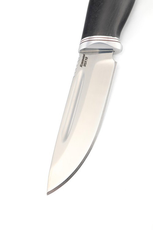 Нож Малыш сталь кованая 95х18 рукоять черный граб 