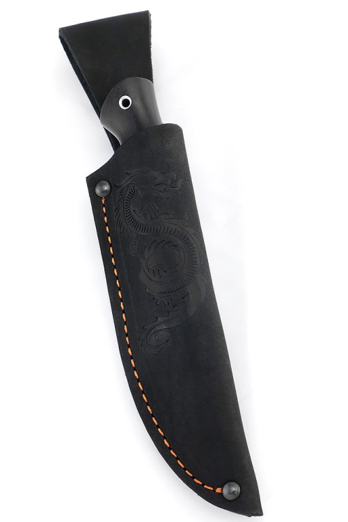 Нож Малыш сталь кованая 95х18 рукоять черный граб 