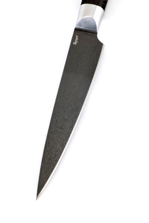 Нож Шеф-повар овощной сталь булат рукоять венге цельнометаллический 