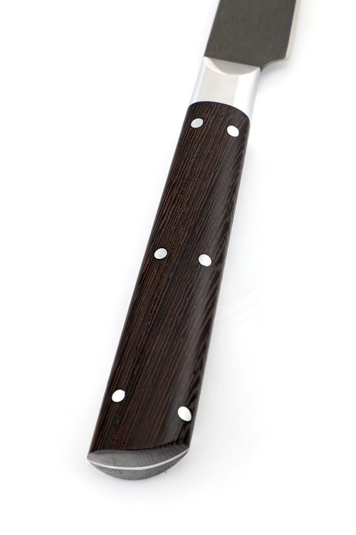 Нож Шеф-повар овощной сталь булат рукоять венге цельнометаллический 