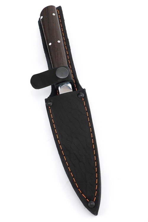 Нож Шеф-повар овощной сталь булат рукоять венге цельнометаллический 