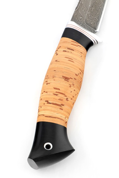 Нож Белуга сталь дамаск рукоять береста 