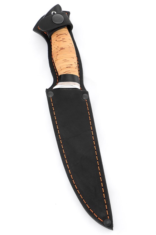 Нож Белуга сталь дамаск рукоять береста 