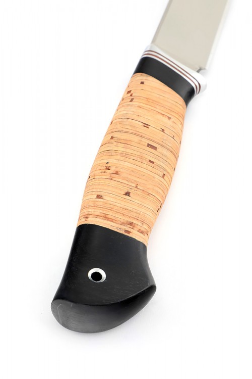 Нож Енот сталь кованая х12мф рукоять береста 