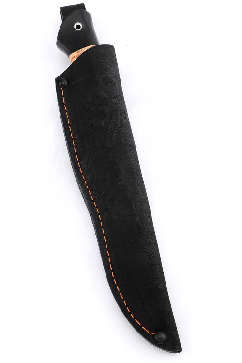 Нож Енот сталь кованая х12мф рукоять береста 