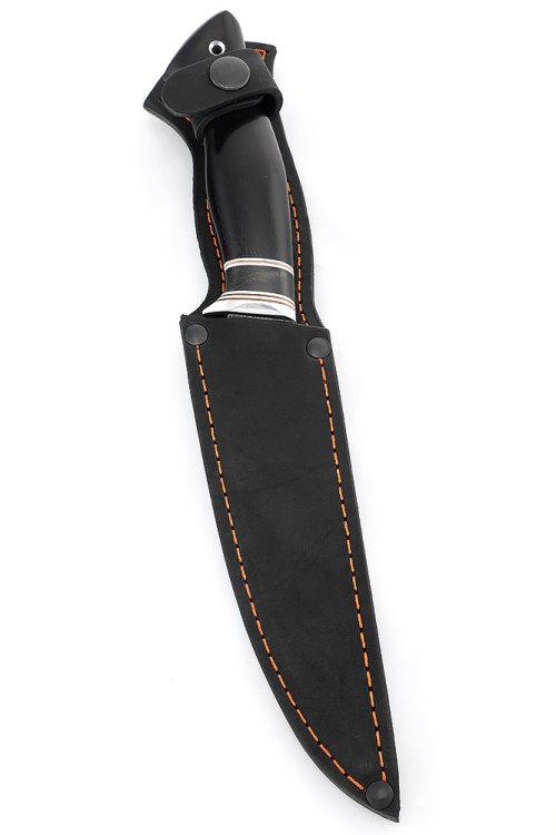 Нож Белуга сталь дамаск рукоять наборная черный граб 