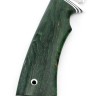 Нож Щучий кованая сталь х12мф рукоять карельская береза зеленая 